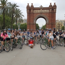 fietsen in barcelona schoolreis